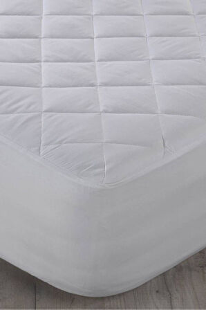 Kapitone Fitted Dışı Pamuk Içi Yün Dolgu Tek Kişilik Alez Yatak Koruyucu 160x200