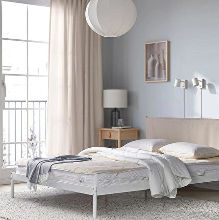 Sinada Home %100 Pamuk Kumaş ile Nefes Alabilen Elyaf Dolgulu Tek ve Çift Kişilik Yatak Pedi