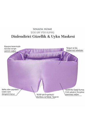 ipek Uyku Maskesi %100 Saf Dut İpek Kumaş Bambu Dolgu Yoga Göz Bandı (Kırışıklık ve Işık Önleyici)