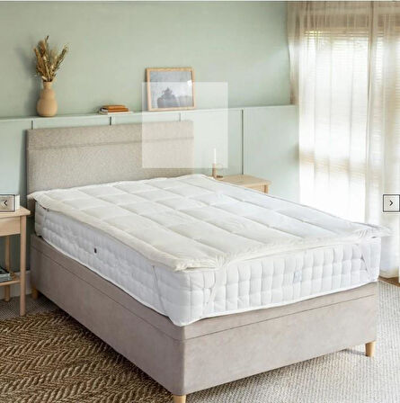 Sinada Home %100 Pamuk Kumaş ile Nefes Alabilen Elyaf Dolgulu Tek ve Çift Kişilik Yatak Pedi