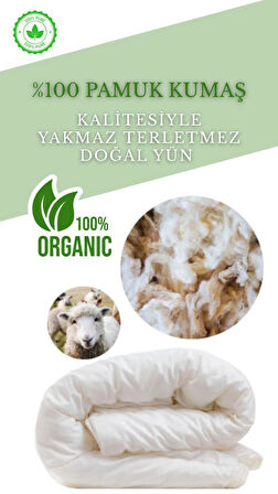 %100 Saf Yün Dolgulu, Makinede Yıkanabilir Bebek Yorgan