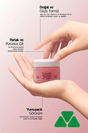 Body Scrub Çilek Besleyici, Arındırıcı ve Nemlendirici Vücut Peelingi 250 Ml
