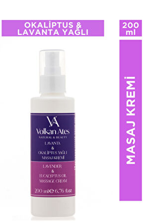 Volkan Ates Natural & Beauty Lavanta & Okaliptus Yağlı Masaj Kremi 200 ml