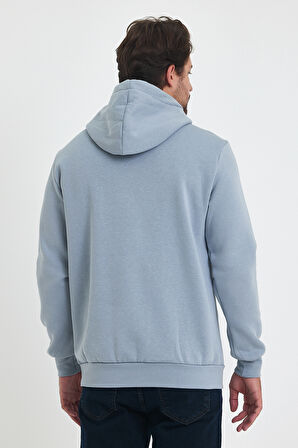 3 İp Şardonlu Kapuşonlu Baskılı Cepli Sweatshirt 5281