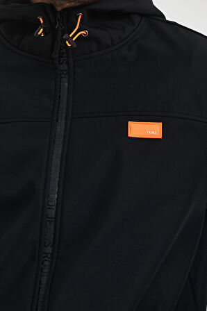 Erkek Kapşunlu Fermuarlı Softshell Mont  6044-1