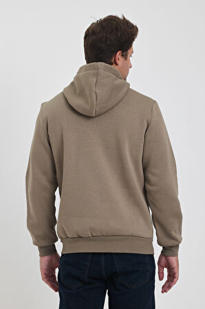 Rodi 3 İp Şardonlu Kapuşonlu Cepsiz Sweatshirt RD24KE054902