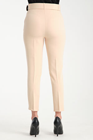 Kadın Kemerli Kumaş Pantolon 2988