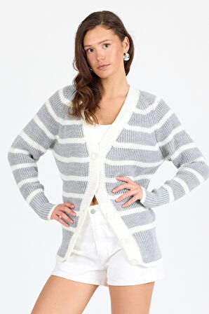 Kadın Triko Hırka 4017 (Standart Beden s-m-l-xl Beden Uyumludur)