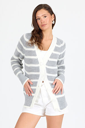 Kadın Triko Hırka 4017 (Standart Beden s-m-l-xl Beden Uyumludur)