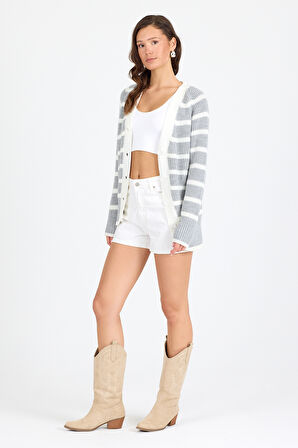 Kadın Triko Hırka 4017 (Standart Beden s-m-l-xl Beden Uyumludur)