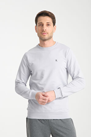 Erkek Uzun Kol Bisiklet Yaka Sweatshirt 3206