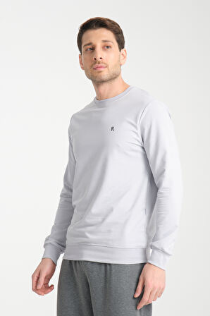 Erkek Uzun Kol Bisiklet Yaka Sweatshirt 3206