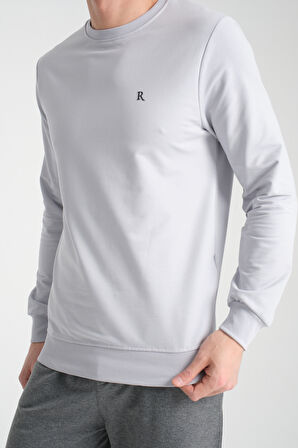 Erkek Uzun Kol Bisiklet Yaka Sweatshirt 3206