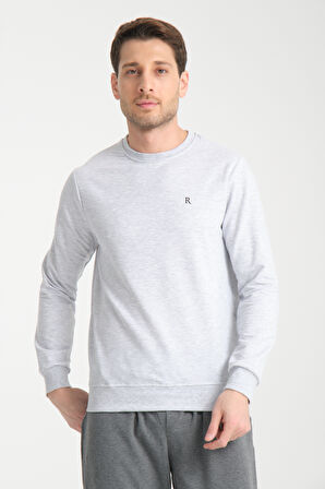 Erkek Uzun Kol Bisiklet Yaka Sweatshirt 3206