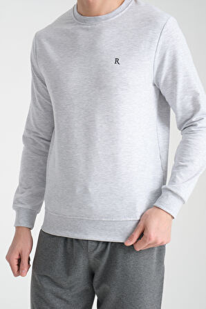 Erkek Uzun Kol Bisiklet Yaka Sweatshirt 3206