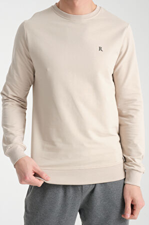 Erkek Uzun Kol Bisiklet Yaka Sweatshirt 3206