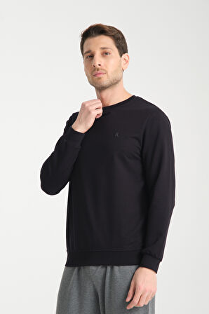 Erkek Uzun Kol Bisiklet Yaka Sweatshirt 3206