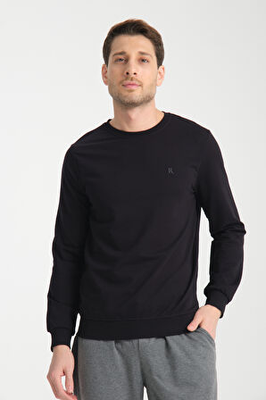Erkek Uzun Kol Bisiklet Yaka Sweatshirt 3206