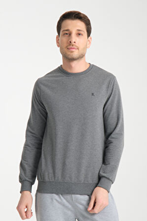 Erkek Uzun Kol Bisiklet Yaka Sweatshirt 3206