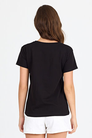 Kadın V Yaka T-shirt 3005