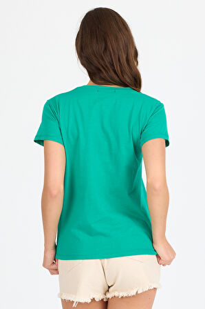 Kadın V Yaka T-shirt 3005