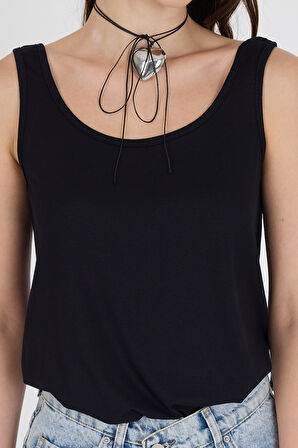 Askılı Siyah Regular Yazlık Kadın Atlet 2934