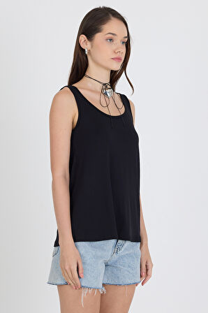 Askılı Siyah Regular Yazlık Kadın Atlet 2934