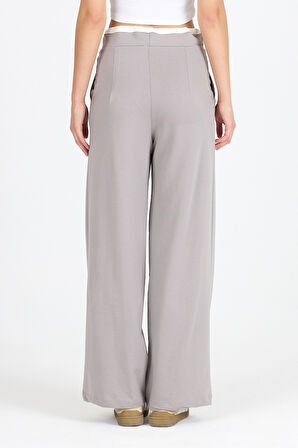 Kadın Kemeri 2 Renk Detaylı İspanyol Paça Pantolon 5006