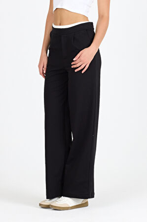 Kadın Kemeri 2 Renk Detaylı İspanyol Paça Pantolon 5006