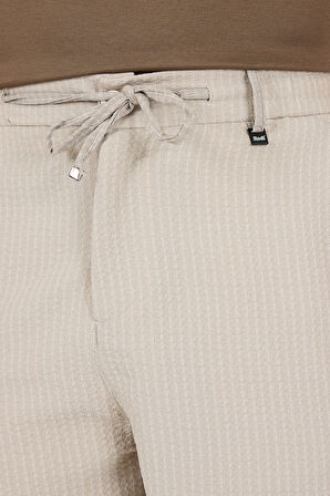 Erkek Çizgili Cepli Yazlık Şort - Rahat Kalıp Spor ve Günlük Kullanıma Uygun Şık Şort 2314