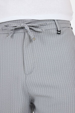 Erkek Çizgili Cepli Yazlık Şort - Rahat Kalıp Spor ve Günlük Kullanıma Uygun Şık Şort 2314