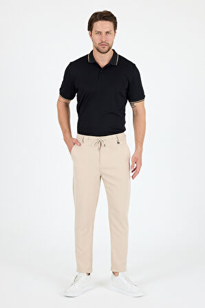 Erkek Duble Kumaş Düz Paça Rahat Kalıp, Cepli, Günlük ve Spor Şık Eşofman Altı Jogger Pantolon-3667