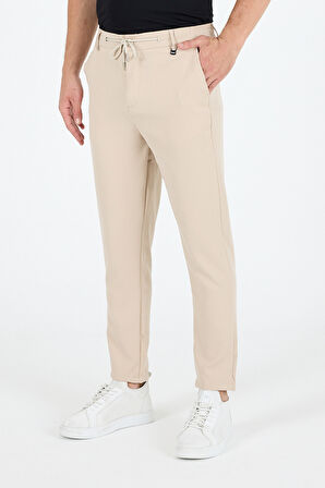 Erkek Duble Kumaş Düz Paça Rahat Kalıp, Cepli, Günlük ve Spor Şık Eşofman Altı Jogger Pantolon-3667