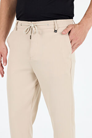 Erkek Duble Kumaş Düz Paça Rahat Kalıp, Cepli, Günlük ve Spor Şık Eşofman Altı Jogger Pantolon-3667