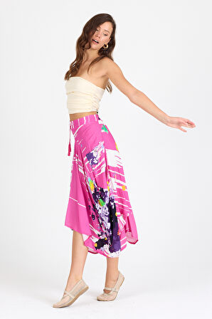 Kadın Digital Baskı Şalvar Etek  984