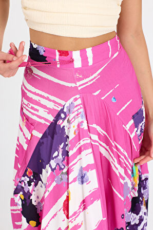 Kadın Digital Baskı Şalvar Etek  984