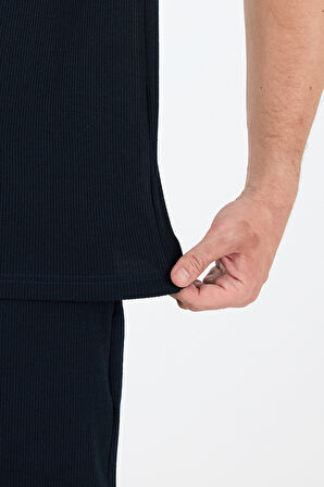 Erkek Kapris Polo Yaka Kısa Kollu T-shirt – Rahat Kalıp, Nefes Alan Kumaş Erkek T-shirt 7918