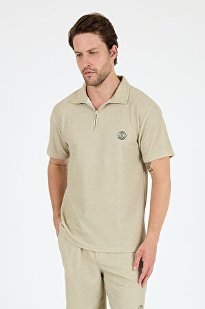 Erkek Kapris Polo Yaka Kısa Kollu T-shirt – Rahat Kalıp, Nefes Alan Kumaş Erkek T-shirt 7918