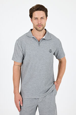 Oversize Bisiklet Yaka Kısa Kollu Erkek T-Shirt Salaş Rahat Kalıp, Yazlık Erkek Basic Tişört 7840