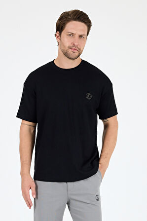 Oversize Bisiklet Yaka Kısa Kollu Erkek T-Shirt Salaş Rahat Kalıp, Yazlık Erkek Basic Tişört 7840