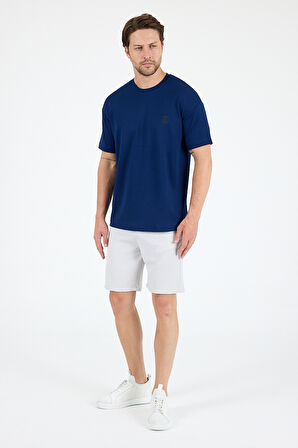 Oversize Bisiklet Yaka Kısa Kollu Erkek T-Shirt Salaş Rahat Kalıp, Yazlık Erkek Basic Tişört 7840