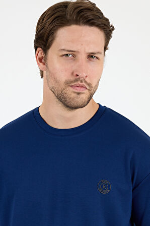 Oversize Bisiklet Yaka Kısa Kollu Erkek T-Shirt Salaş Rahat Kalıp, Yazlık Erkek Basic Tişört 7840