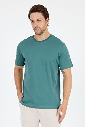 Regular Fit Pamuk Bisiklet Yaka Penye Erkek Tişört 0169_1