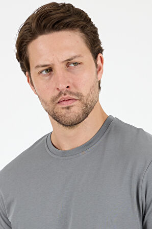 Regular Fit Pamuk Bisiklet Yaka Penye Erkek Tişört 0169_1