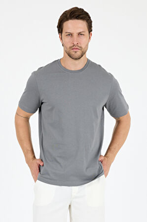 Regular Fit Pamuk Bisiklet Yaka Penye Erkek Tişört 0169_1