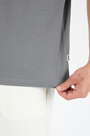 Regular Fit Pamuk Bisiklet Yaka Penye Erkek Tişört 0169_1