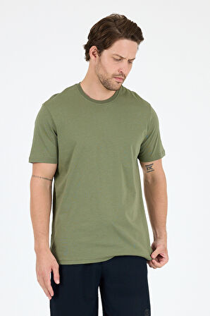 Regular Fit Pamuk Bisiklet Yaka Penye Erkek Tişört 0169_1