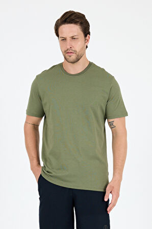 Regular Fit Pamuk Bisiklet Yaka Penye Erkek Tişört 0169_1