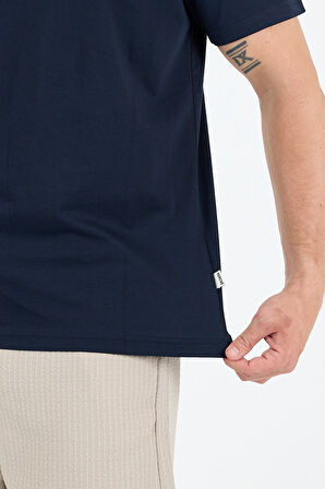 Regular Fit Pamuk Bisiklet Yaka Penye Erkek Tişört 0169_1