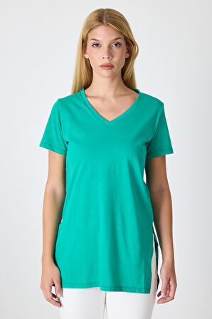 Kadın Uzun V Yaka Tunik 2998